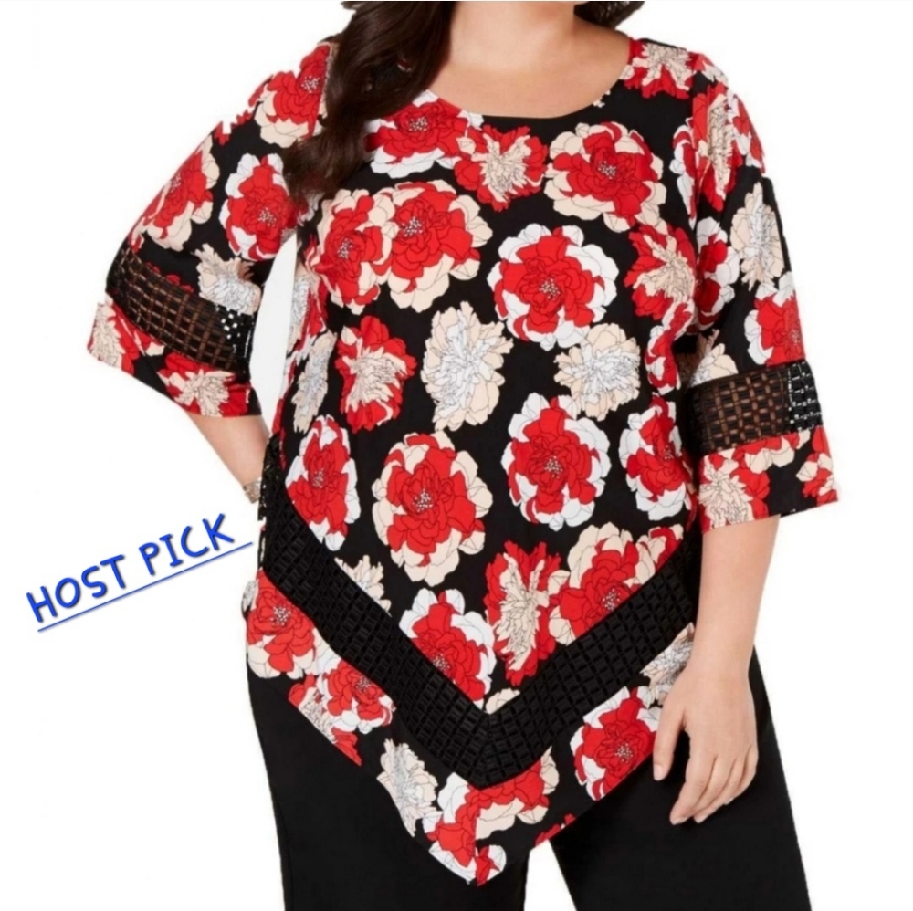 Alfani floral tunic top